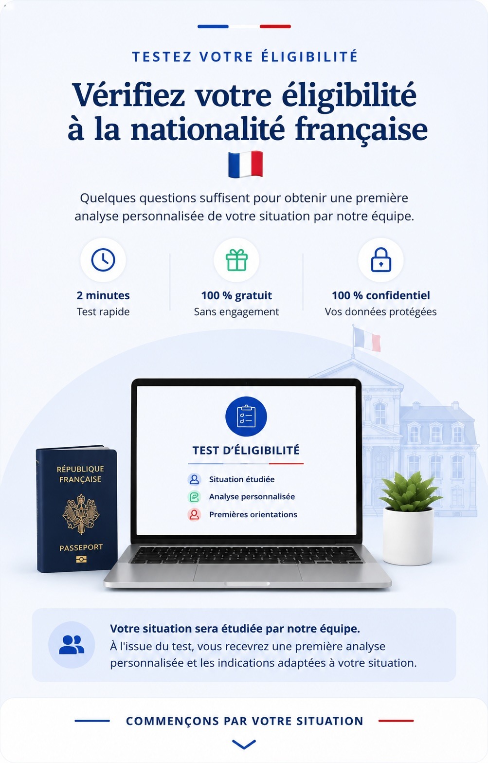 Test d'éligibilité à la nationalité française
